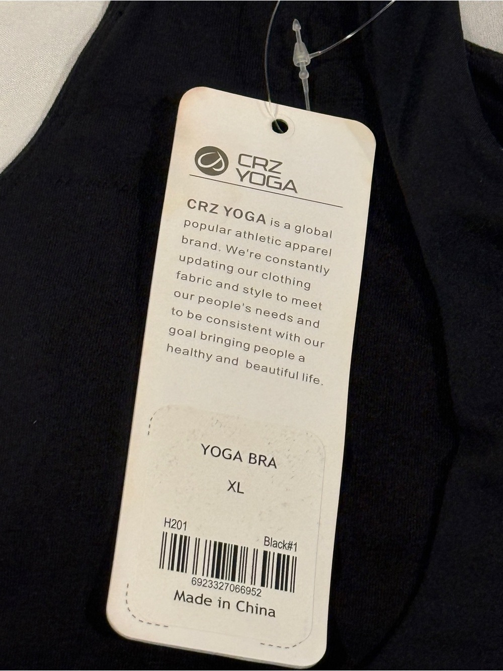 CRZ YOGA Black High-Neck Sports Bra - Picture 4 of 6